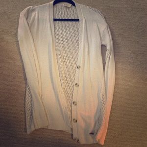 White Hollister cardigan